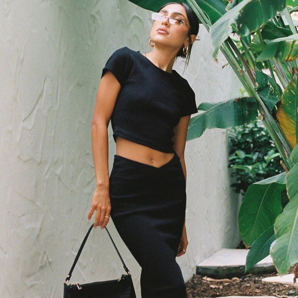 Princess Polly Black Midi Skirt - Sleek High Waist